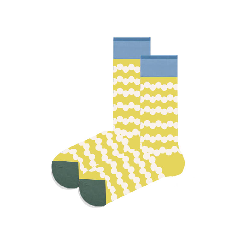 Thin Socks, Color Polka Dot Printing, Tube Socks