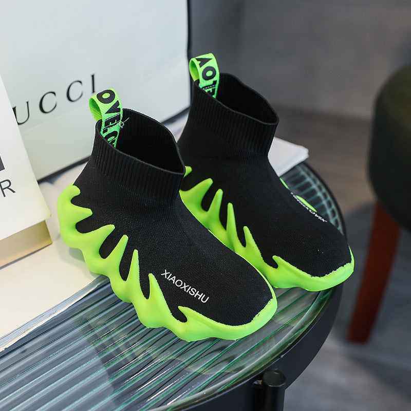 Children's Korean Style Breathable Knitted Socks Casual Sneakers