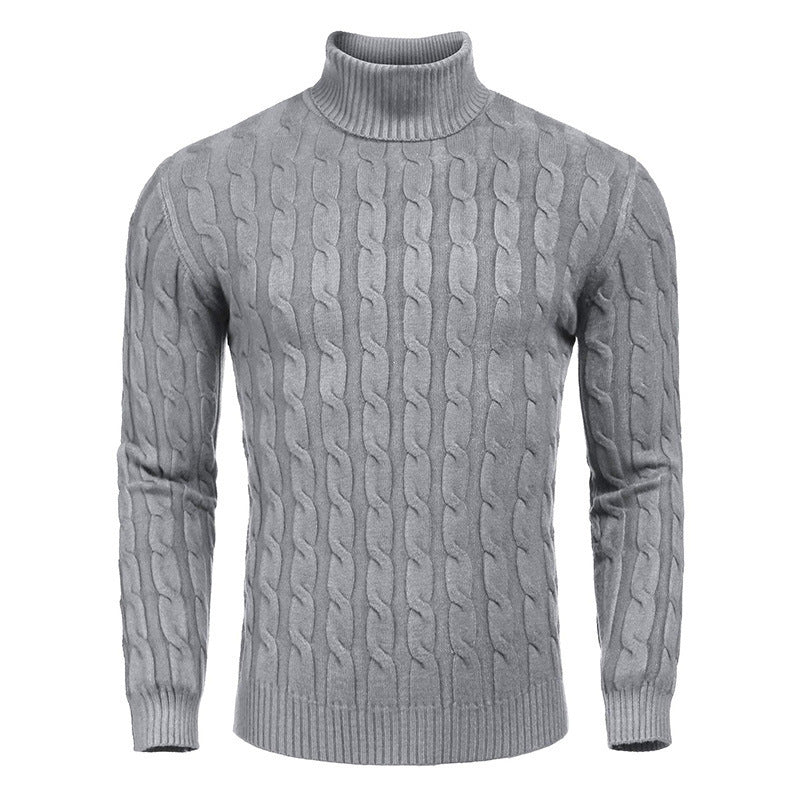 Men's Sweater Long-sleeved Knitted Turtleneck Bottoming Shirt