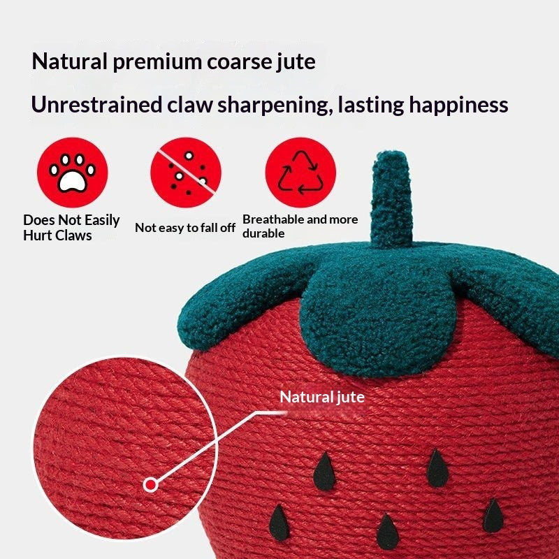 All-in-one Vertical Strawberry Cat Scratch Ball