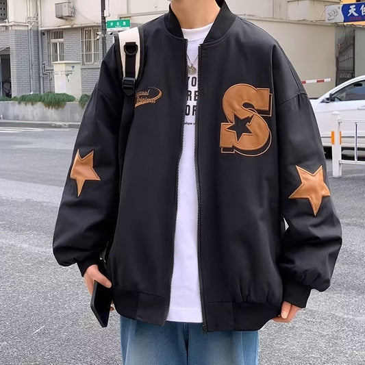 Retro Broderet Baseball Uniform High Street Frakke