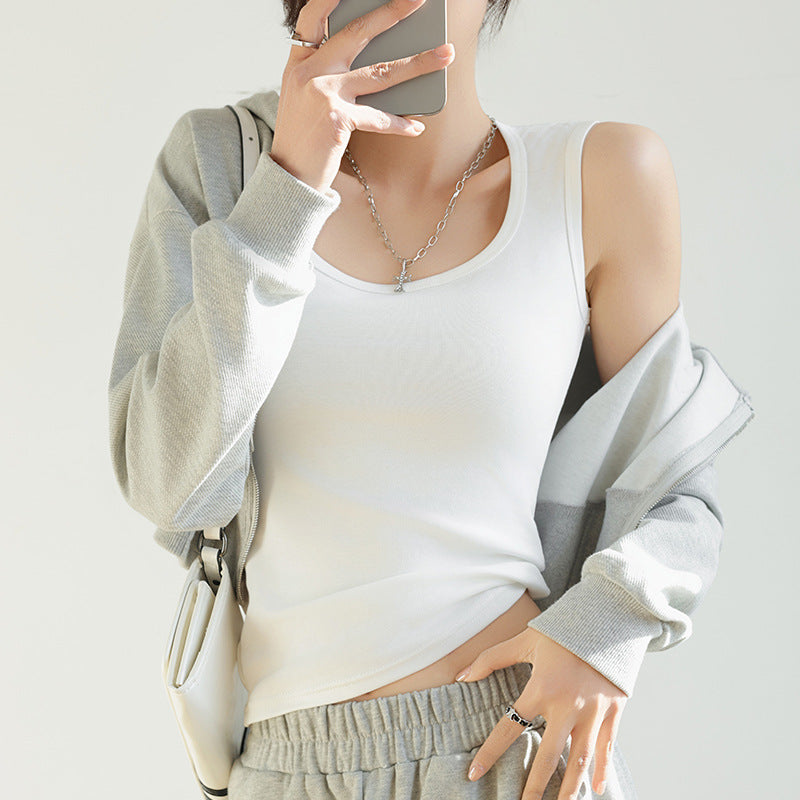 Pure Cotton Camisole Women's Inner Wide Shoulder Bottoming Top