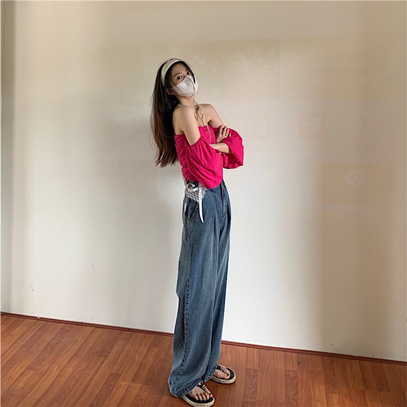 Sexy Zipper Three-Color Stitching Suspenders Casual Long Jumpsuit