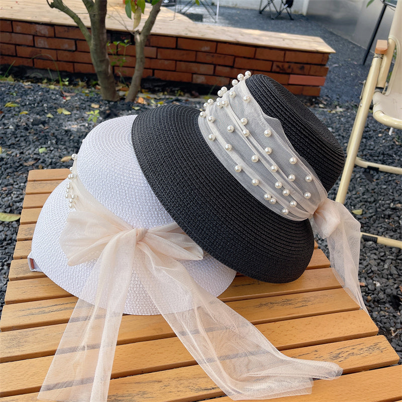 Women's Fashion Simple Bow Mesh Hat
