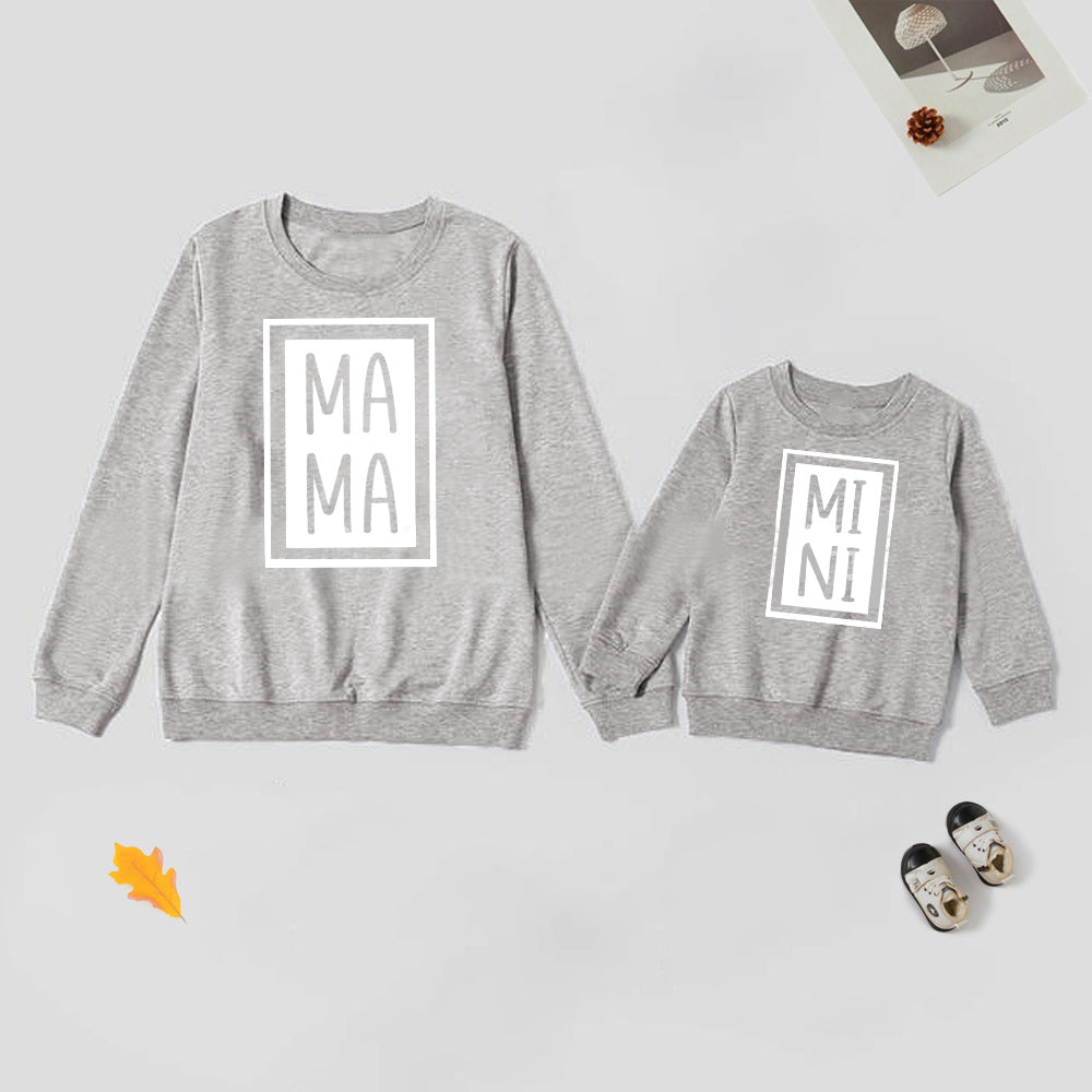 Gray Black And White Three-color Parent-child Suit