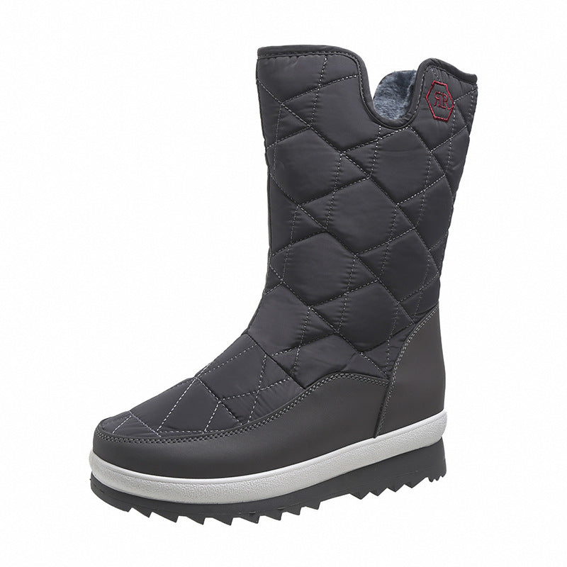 New Large Women's Snow Boots With Short Plush Inside