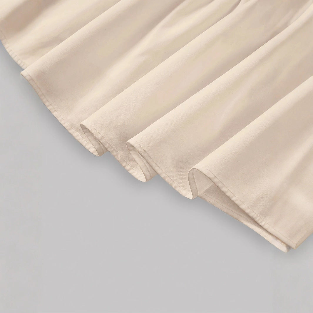 Stylish Womens Solid-color High-waisted Skirt