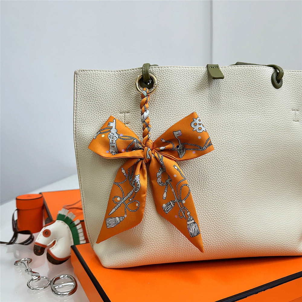 Women's Polyester Bag Decorative Scarf Pendant