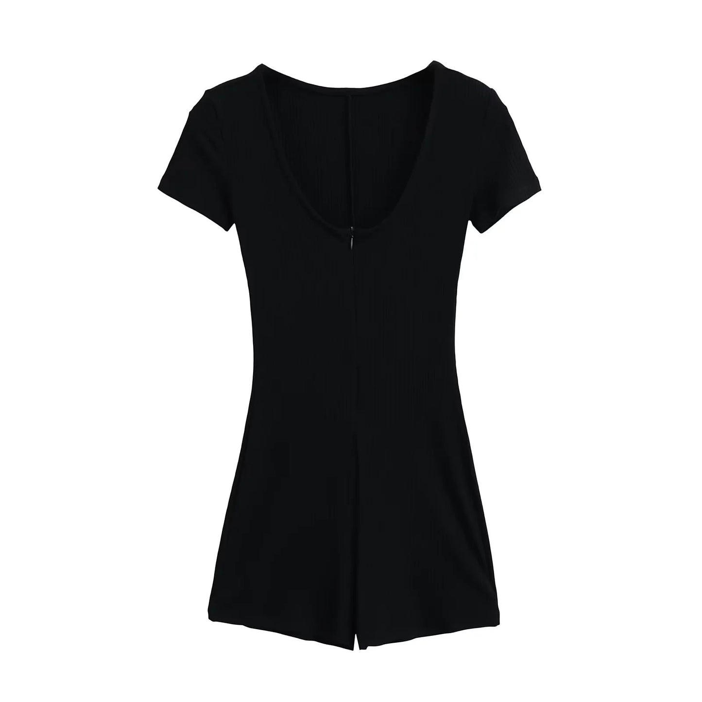 Sexy Ribbed Yoga Fitness Jumpsuit With Short Sleeves For Curvy Women