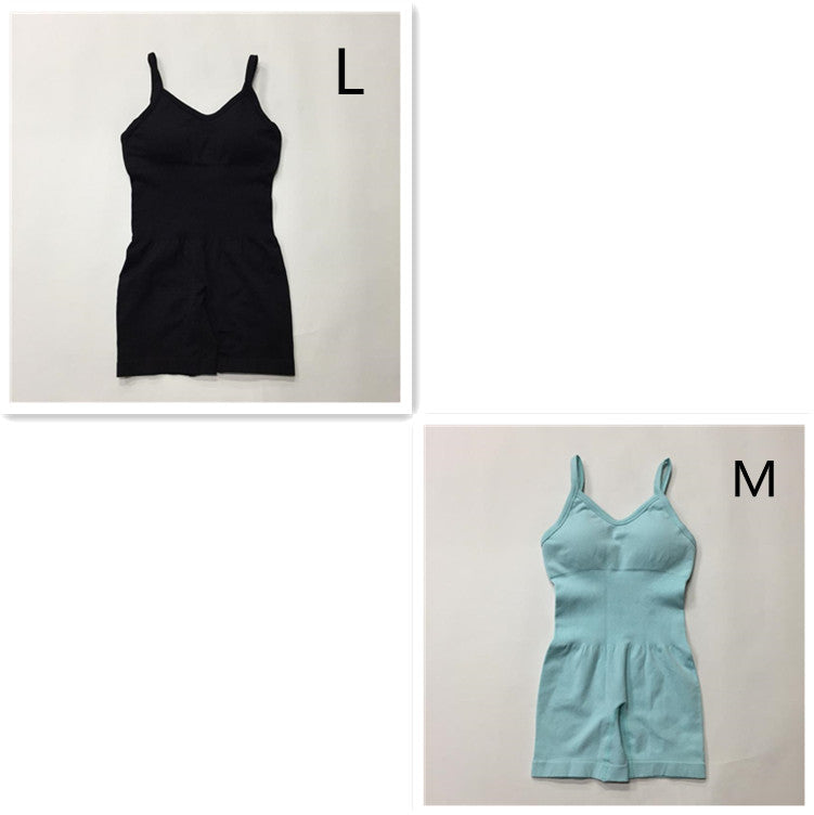 Women's Fashion Sports High Waist Seamless Knitted Sleeveless Jumpsuit