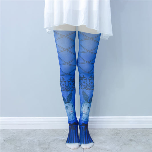 Women's Fashion Simple Lace Bow Pantyhose