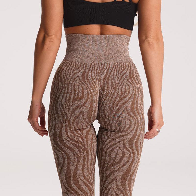 Outdoor Sports Zebra Print Nylon Yoga Pants