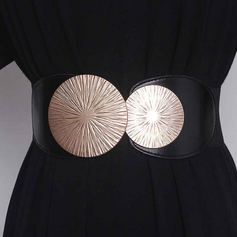 Women's Belt Wide Summer Elastic Girdle Decoration Red Elastic Belt Skirt Skirt Dress New All-match