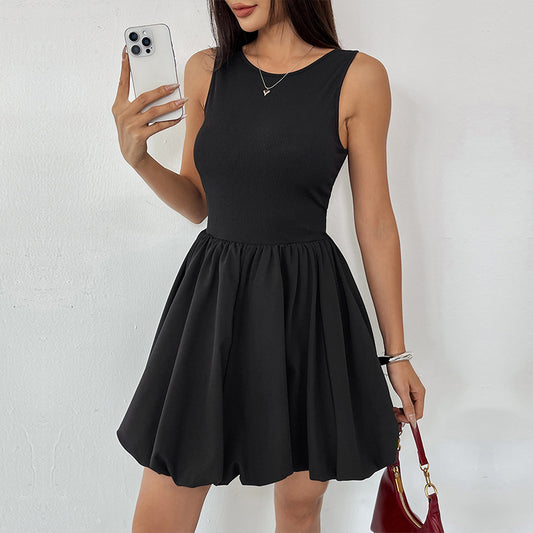 Women's Fashion Solid-Color Strap Dress