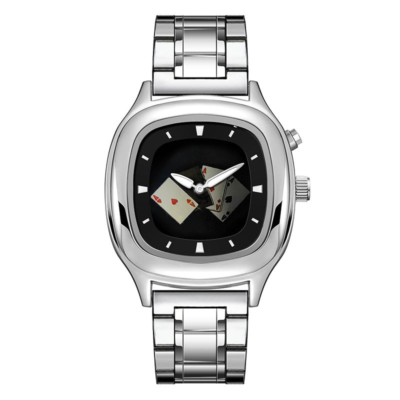 Retro Digital Display Waterproof Steel-band Sports Watch For Men