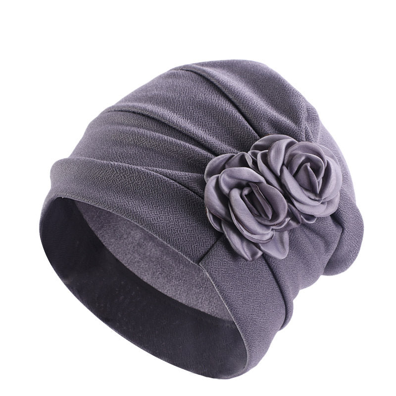 Ethnic Headscarf Chemotherapy Two Flower Headgear