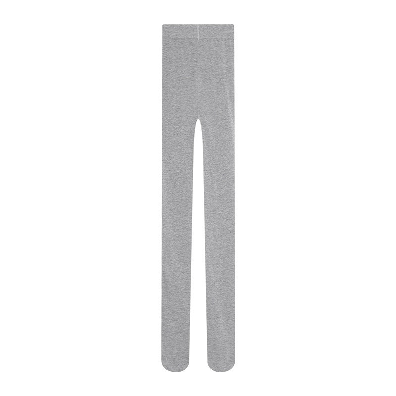 Gray Long-pile Cotton Tights Lightweight Base Leggingsstockings