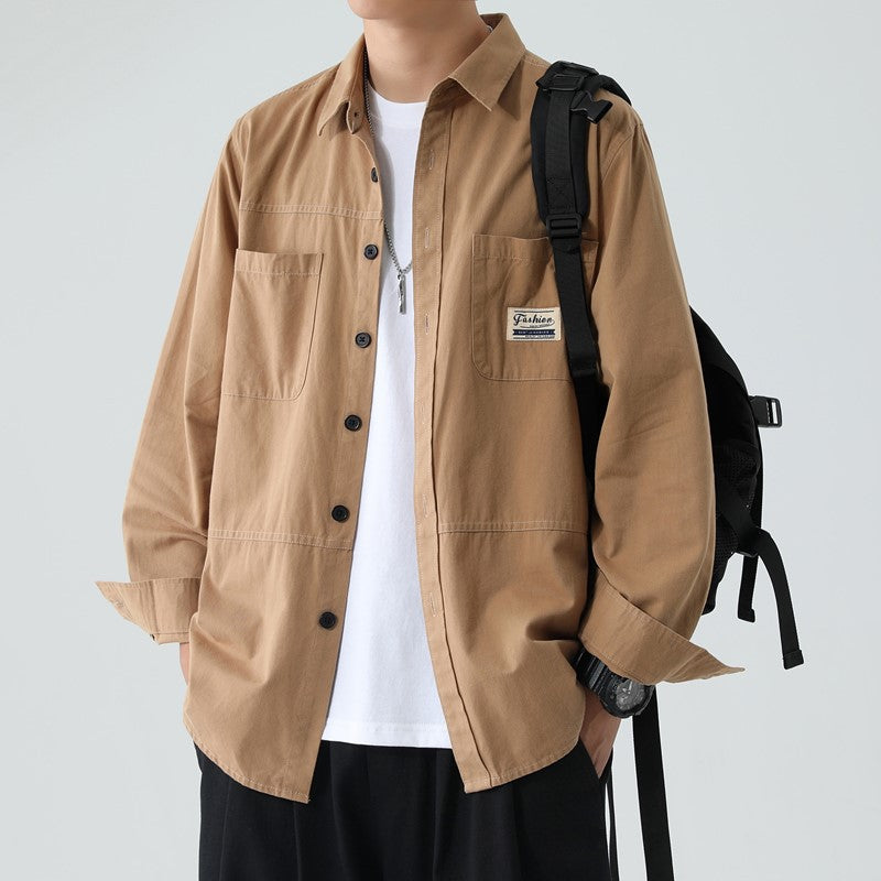 Cotton Men's Workwear Long-Sleeve Shirt