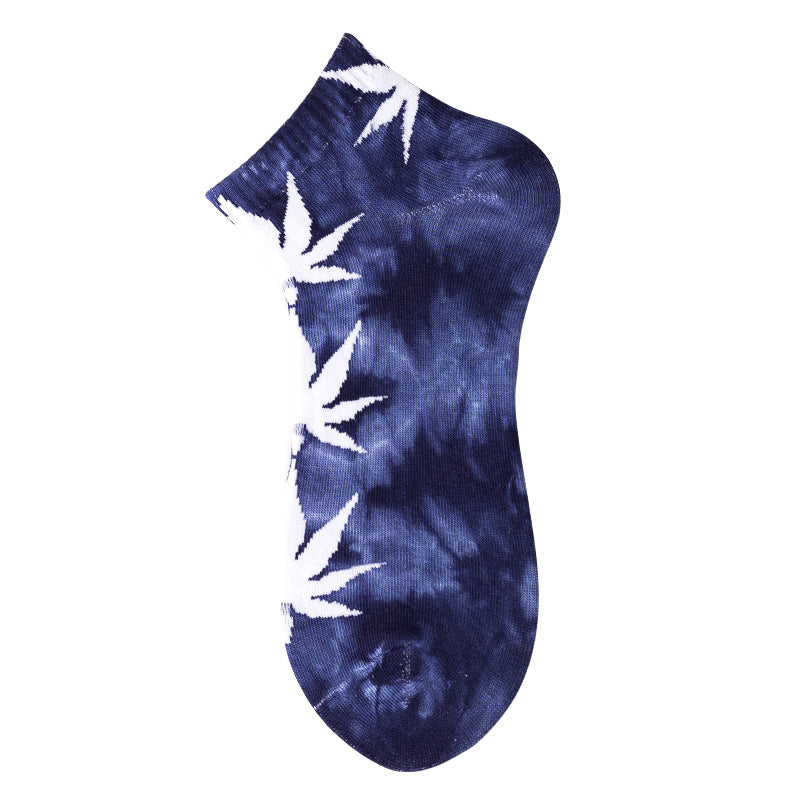 Tie-dye Shallow Cotton Boat Socks