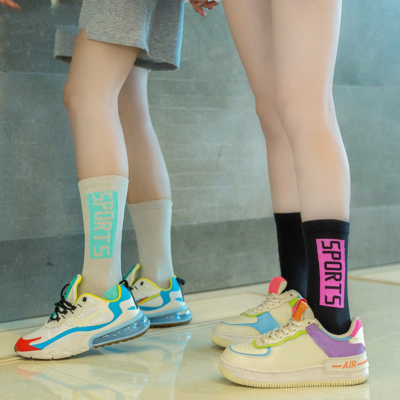 Women's Moisture Wicking Deodorant Casual Sports Fashion Socks