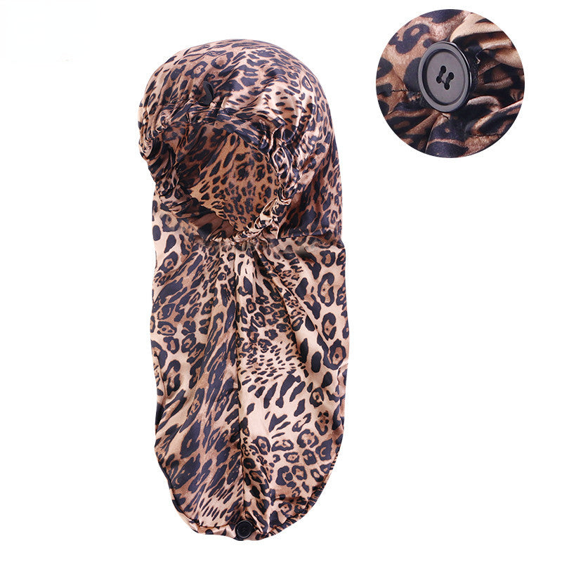 Elastic Buckle Long Cylinder Hair Nightcap