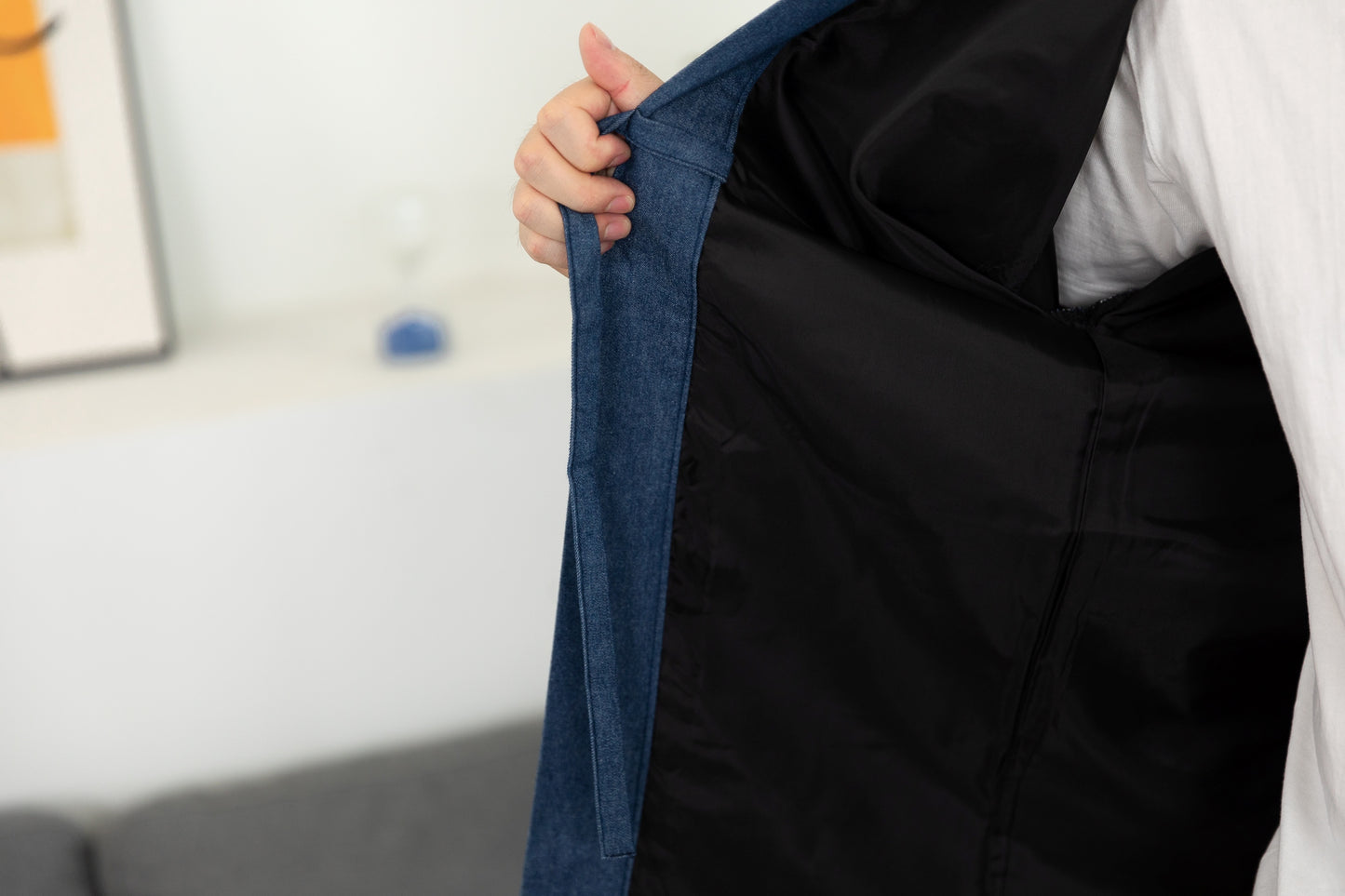 Japanese Kimono Jacket For Men, Haori With Embroidery, Samurai Outerwear, Pure Cotton Belted Coat With Lining, Japanese Novelty Clothing