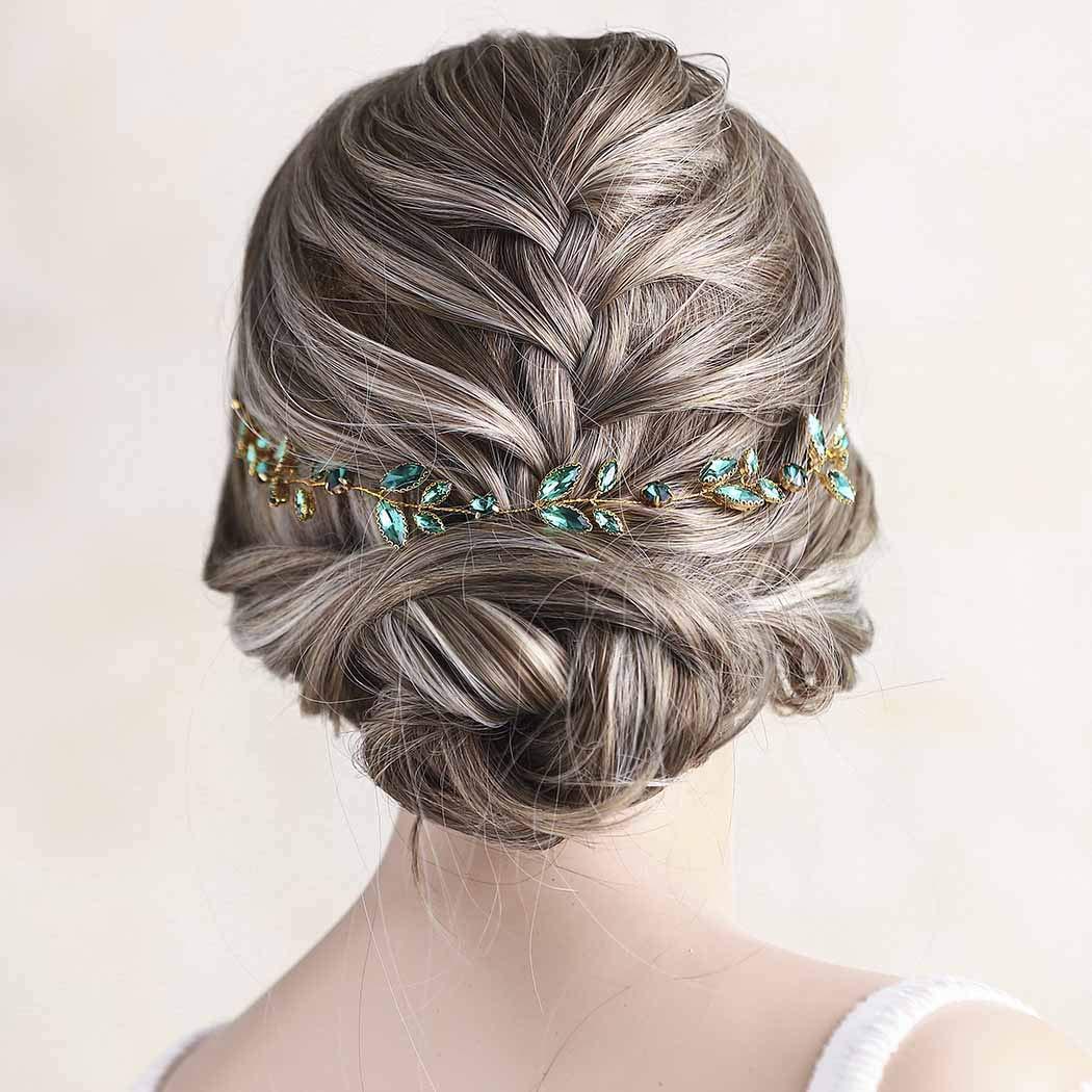 European And American Green Crystal Hair Accessories