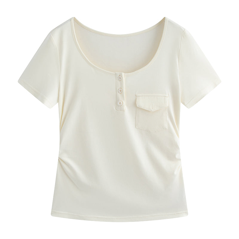 Soft And Slim Short Sleeved Top T-shirt