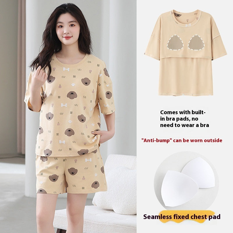 Casual Loose Home Wear Korean Style Sweet Two-piece Suit