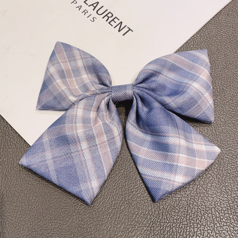 Girl's Plaid Bow Hairpin