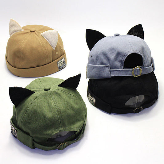 Love All-match With Cat Ears Melon Hat Landlord Hat Women