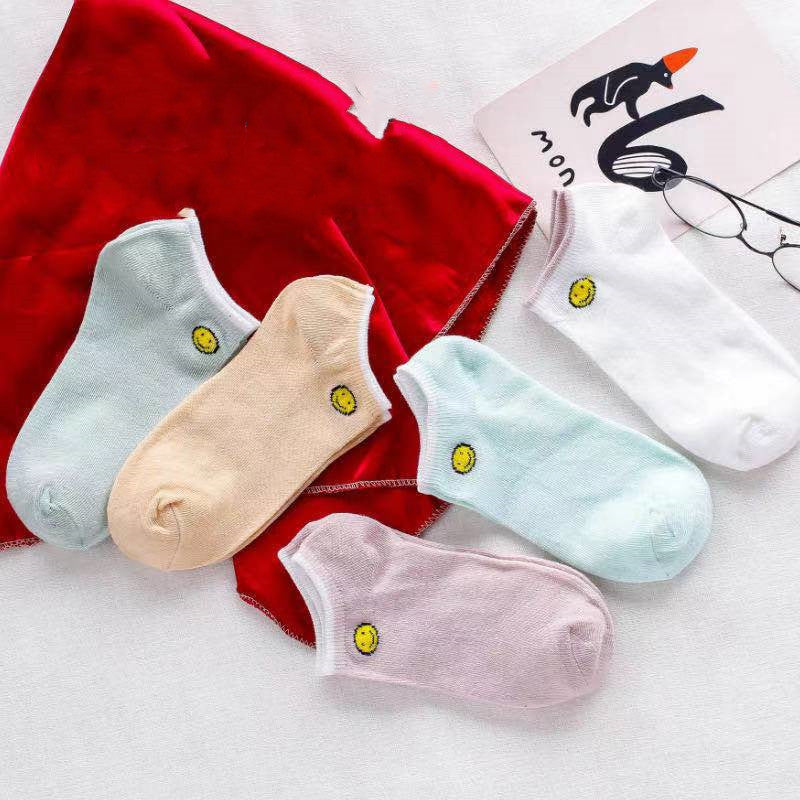 Summer Thin Shallow Mouth Boat Socks Ladies Cotton Socks