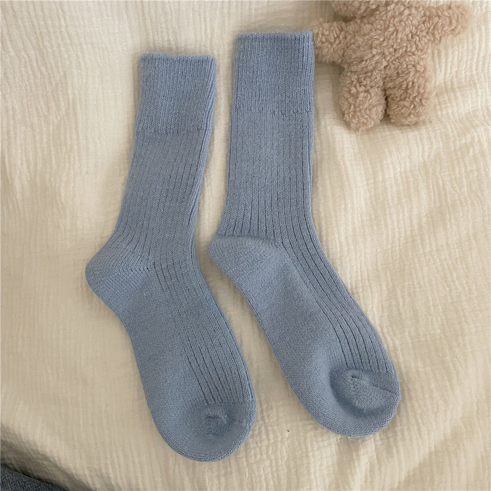 Thickened Wool Socks For Women Warm Mid-calf Length