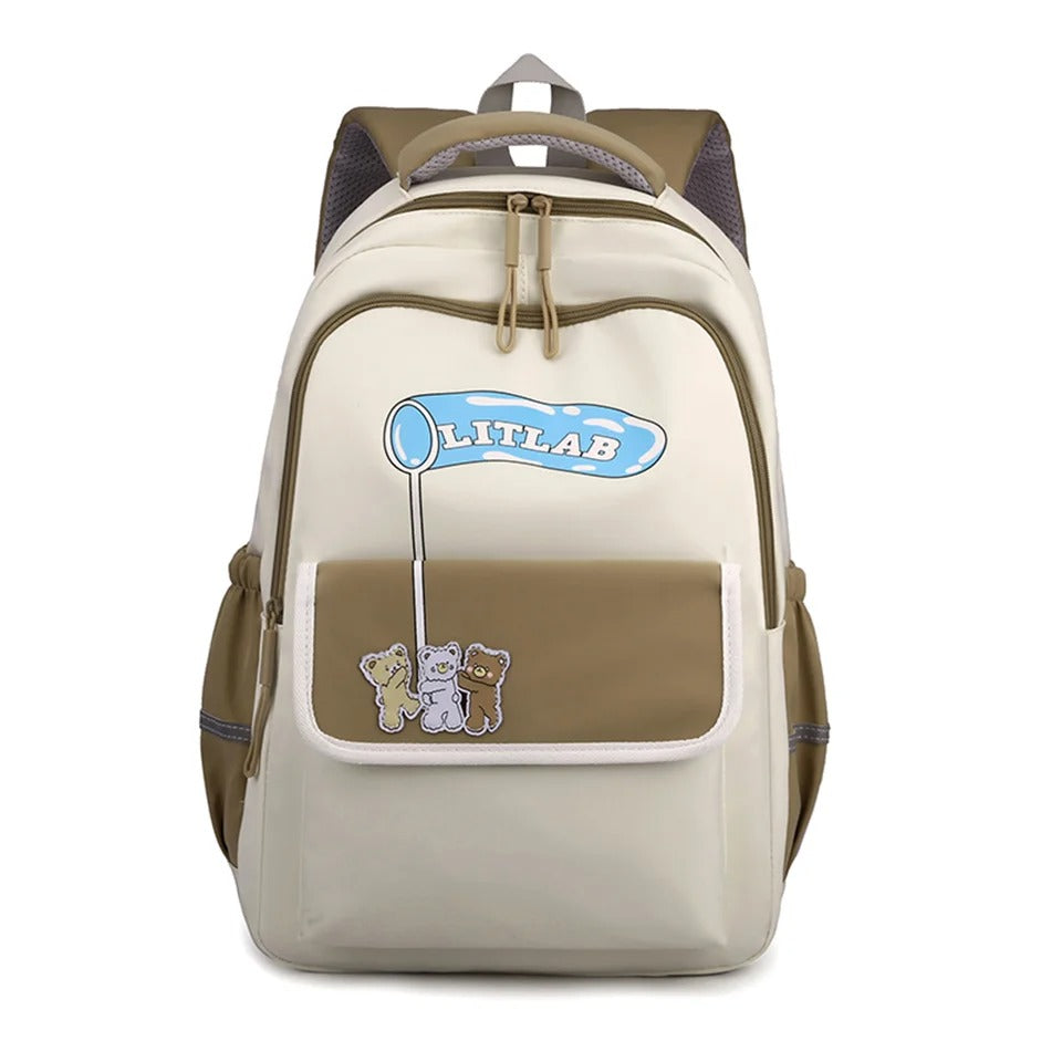 Letter Cute Schoolbag Women's Color Contrast Patchwork Backpack