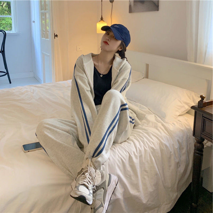 Spring And Autumn Temperament Wear Two-piece Pants