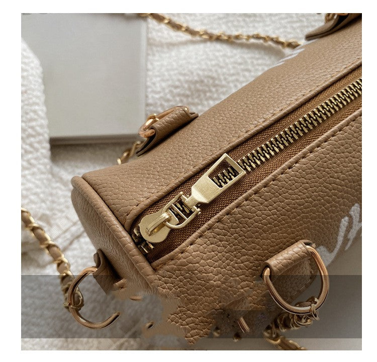 Small Handbags Women's Bag Cylinder Graffiti Shoulder