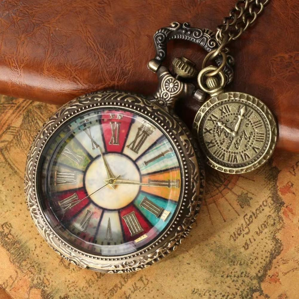 Embossed Lace British Style Pocket Watch
