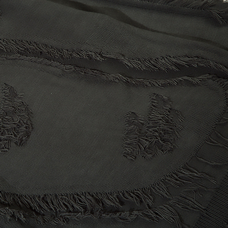 Heavy Industry Ripped Cat Beard Sweater Round Neck Sweater