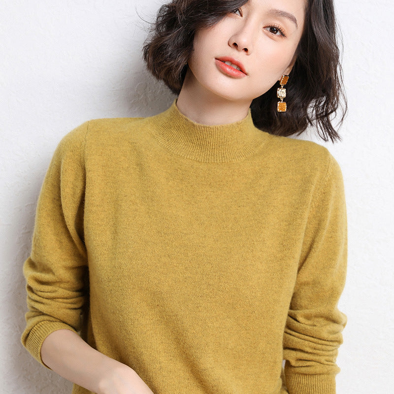 Half Turtleneck Women's Knitted Warm Bottoming Sweater
