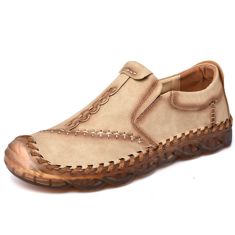 Superfin forstærket læder Gommino slip-on fritidssko