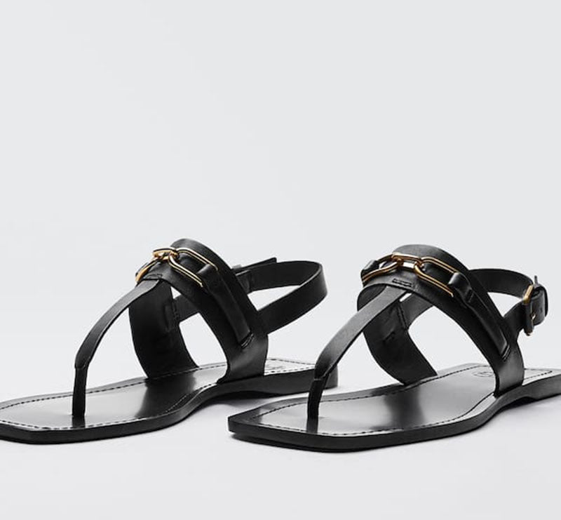 Summer New Products MD Womens Shoes Casual One-word Buckle Flat Flip-flop Sandals