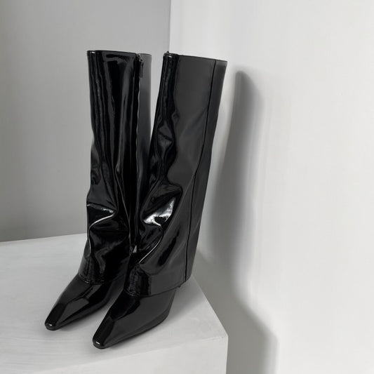 Women's Black Boots With High Heels