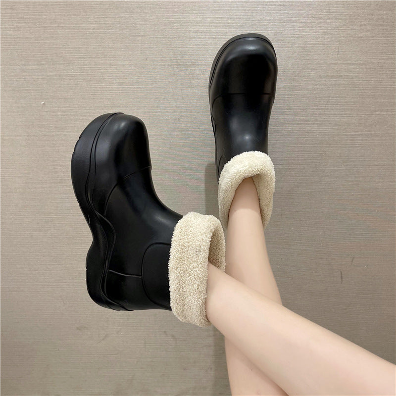 Household Plush Confinement Shoes Rain Boots