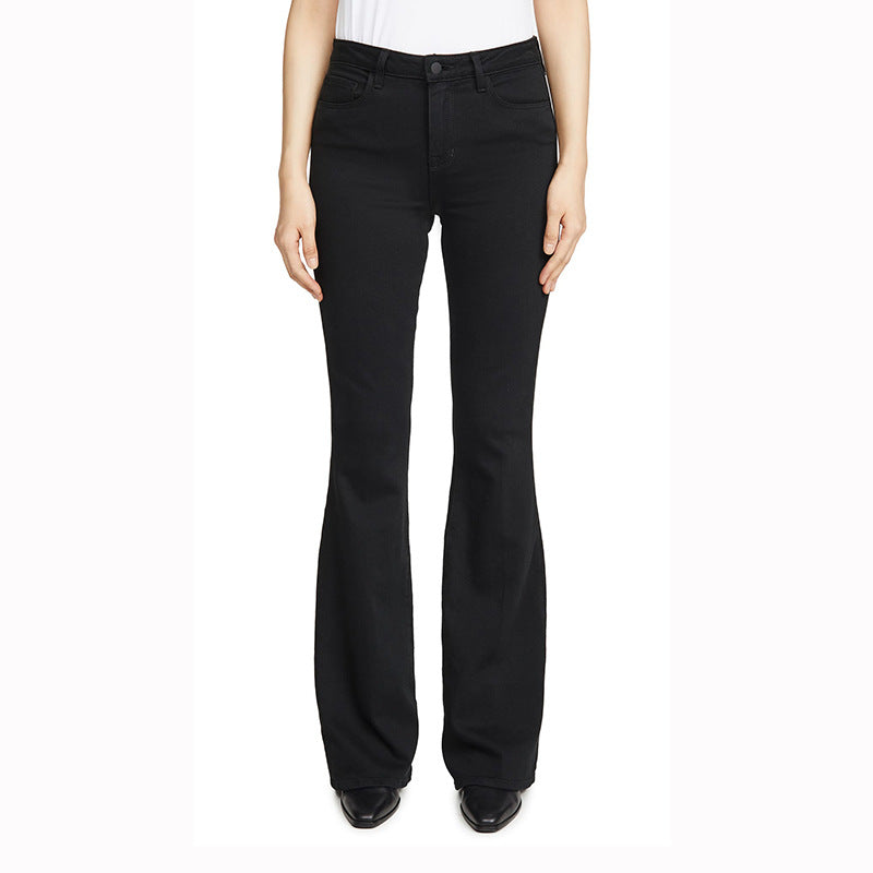 Store Flared Jeans til Kvinder Højtaljede Stretch Slim-fit Slankende Bukser med Slankende Effekt