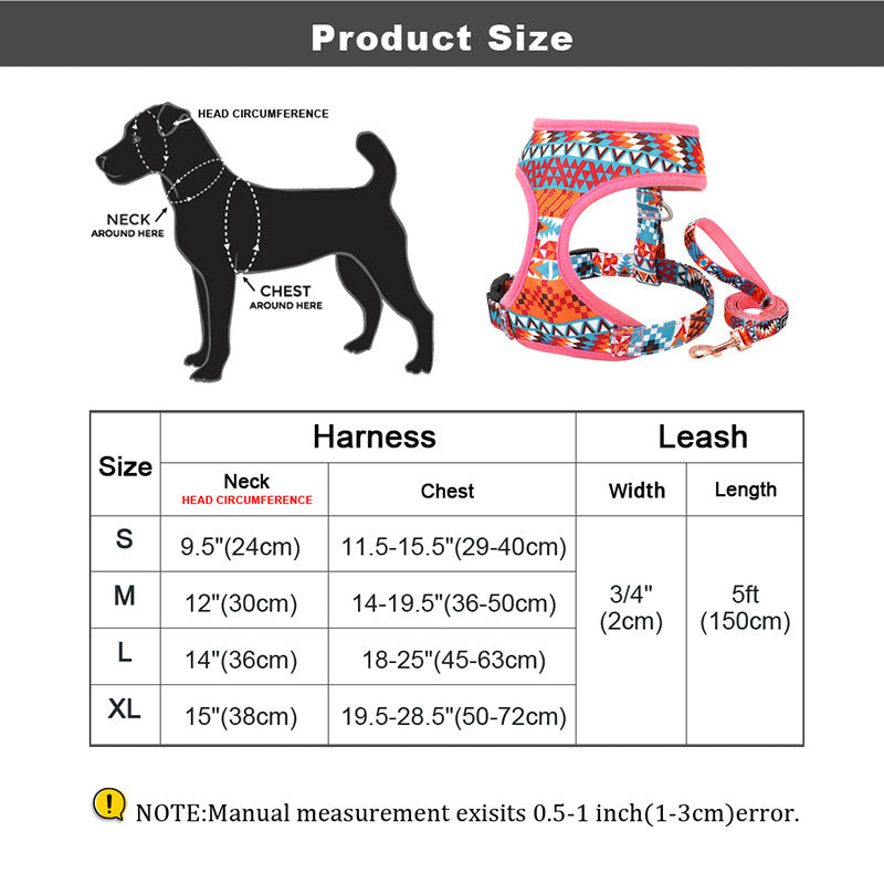 New Plaid Pet's Chest-back Trendy Small And Medium Sized Dog Breathable Chest Strap Dog Traction
