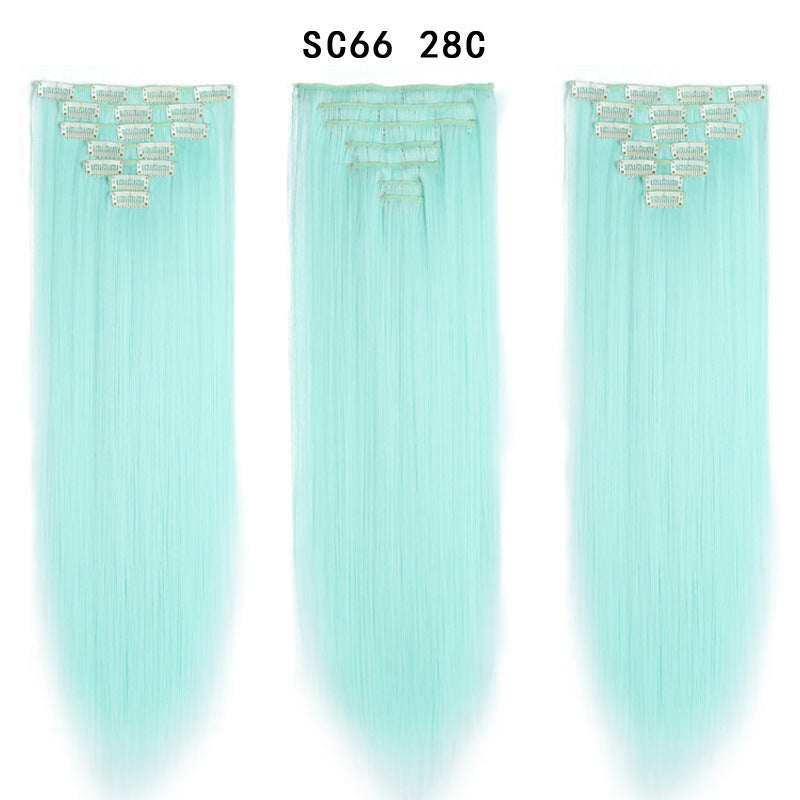 16 Card Seven-piece Hairpiece Clip Wig Beauty Chemical Fiber Wig Set Hair Extension