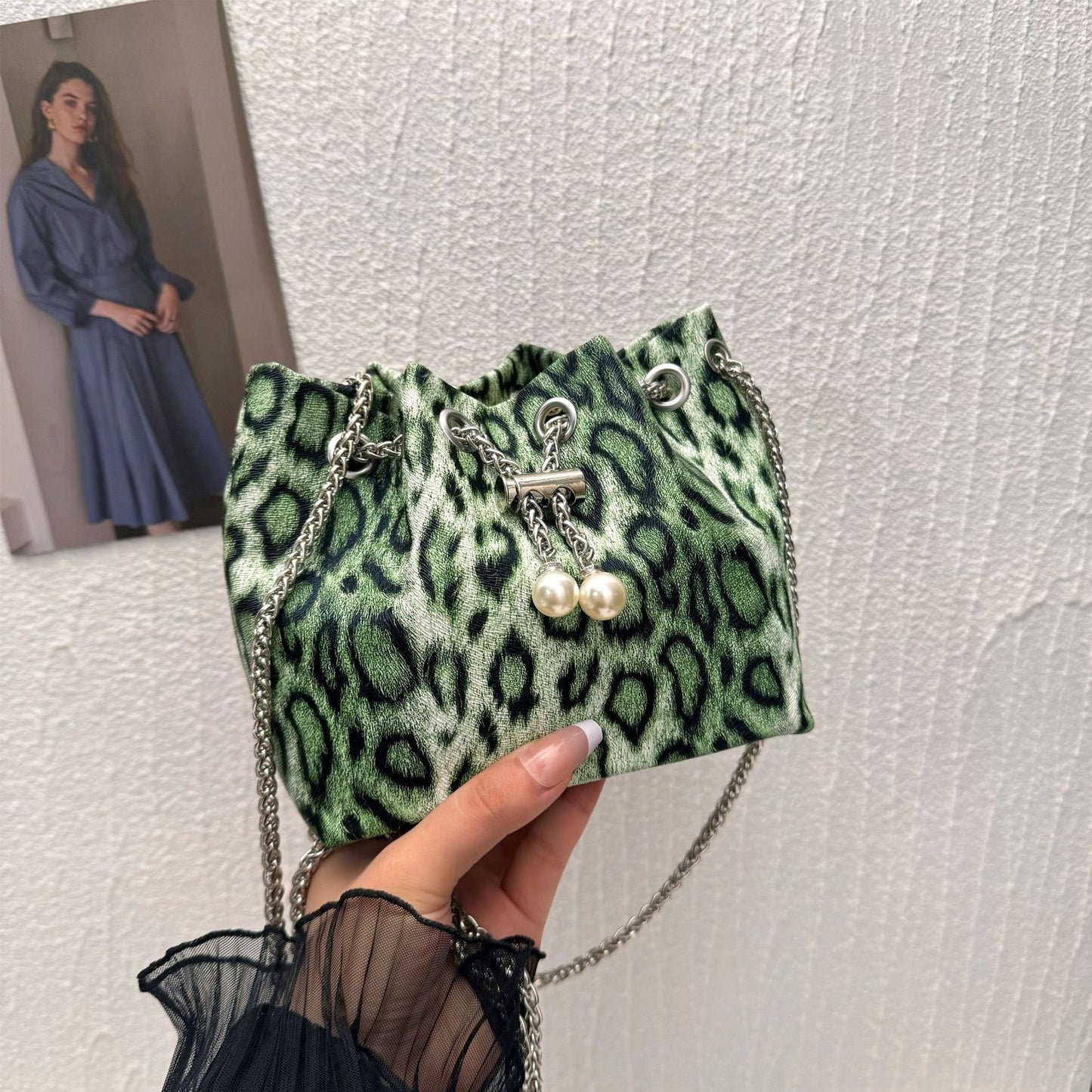 Popular Leopard Print Mini Chic Chain Graceful And Fashionable Shoulder Messenger Bag