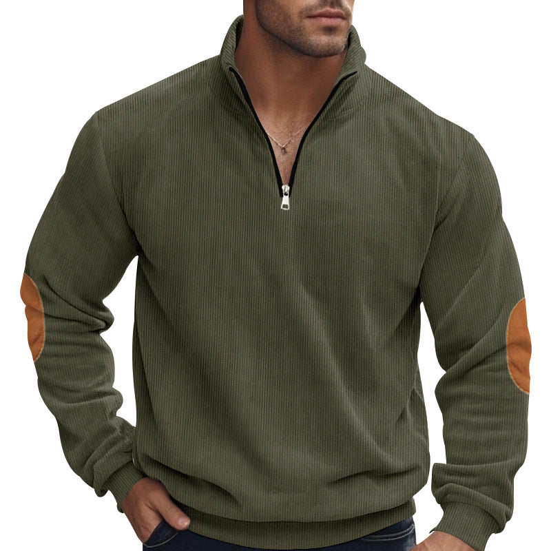 Embroidered Men's Corduroy Top