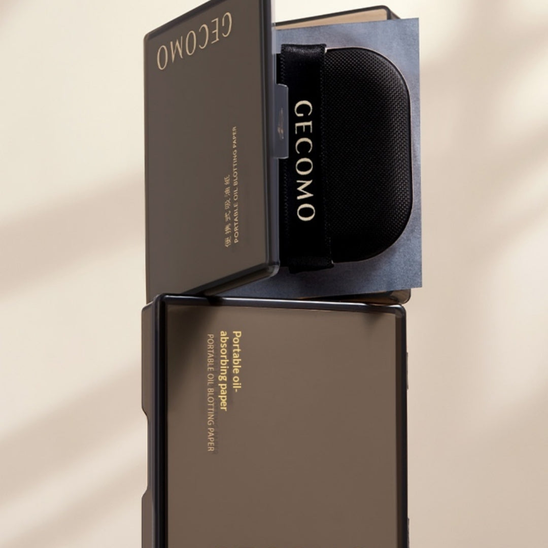 Portable Oil-absorbing Sheets With Built-in Powder Puff And Mirrorperfect For Oily Skin To Keep Your Makeup Intact All Day