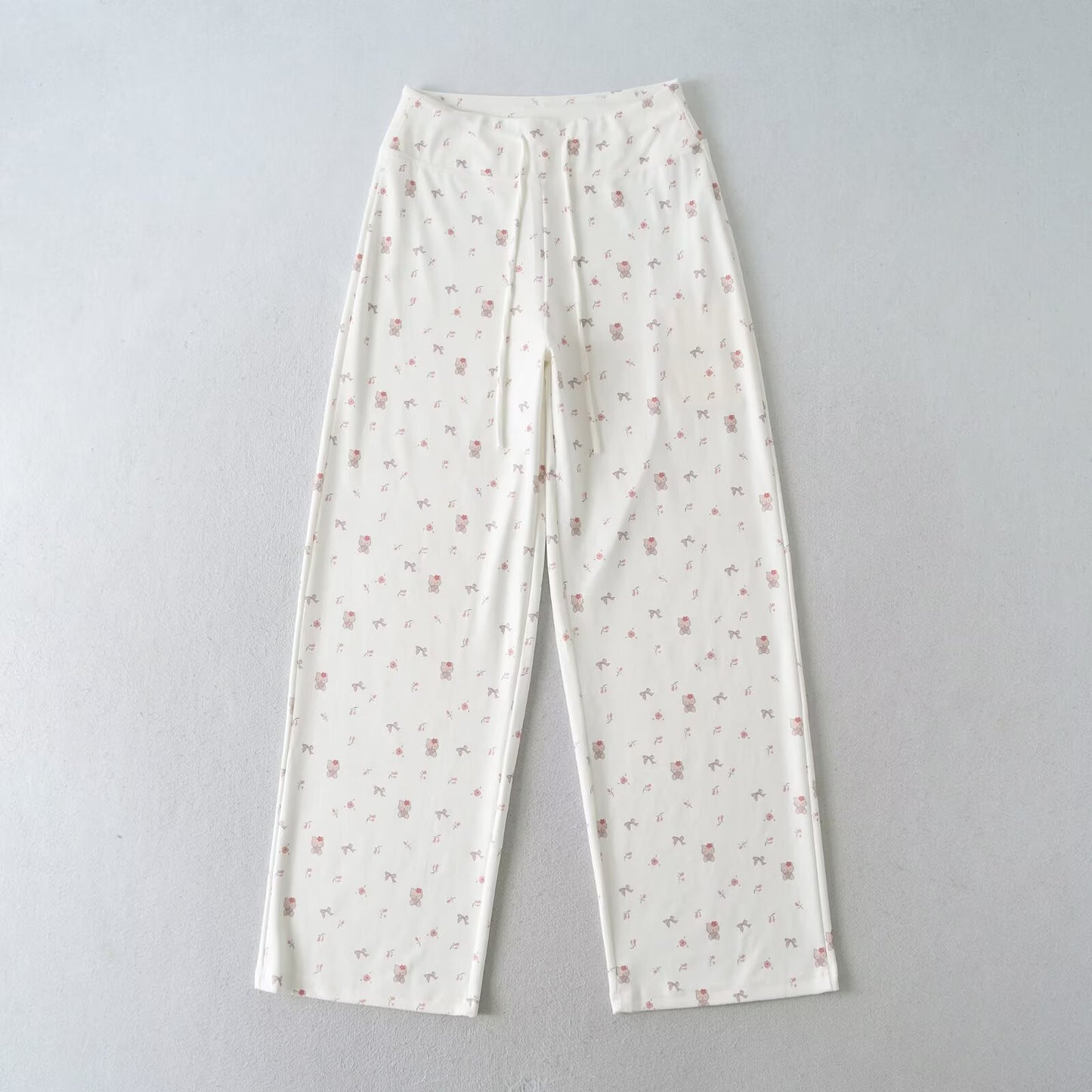 Arrival Floral Velvet Relaxed Cami Shirt And Floor-Length Pants Set